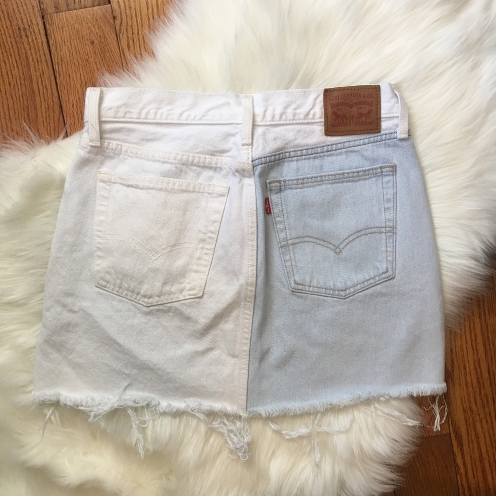 Two tone Levi’s denim skirt